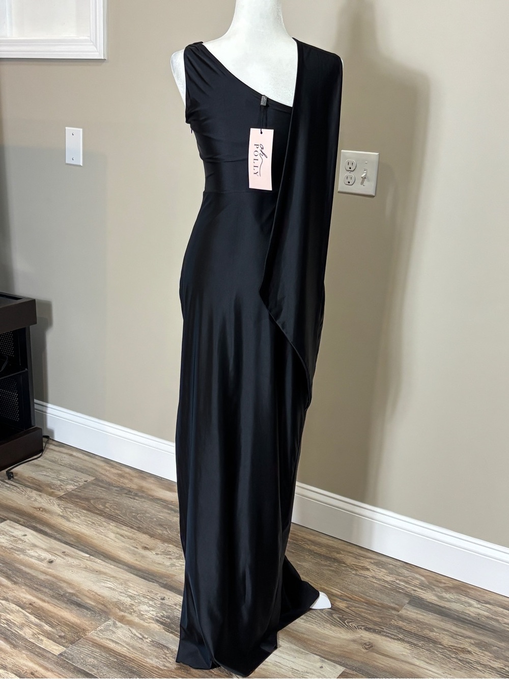 Oh Polly Sheril Asymmetric Scarf-Detail Maxi Dress - Picture 15 of 17